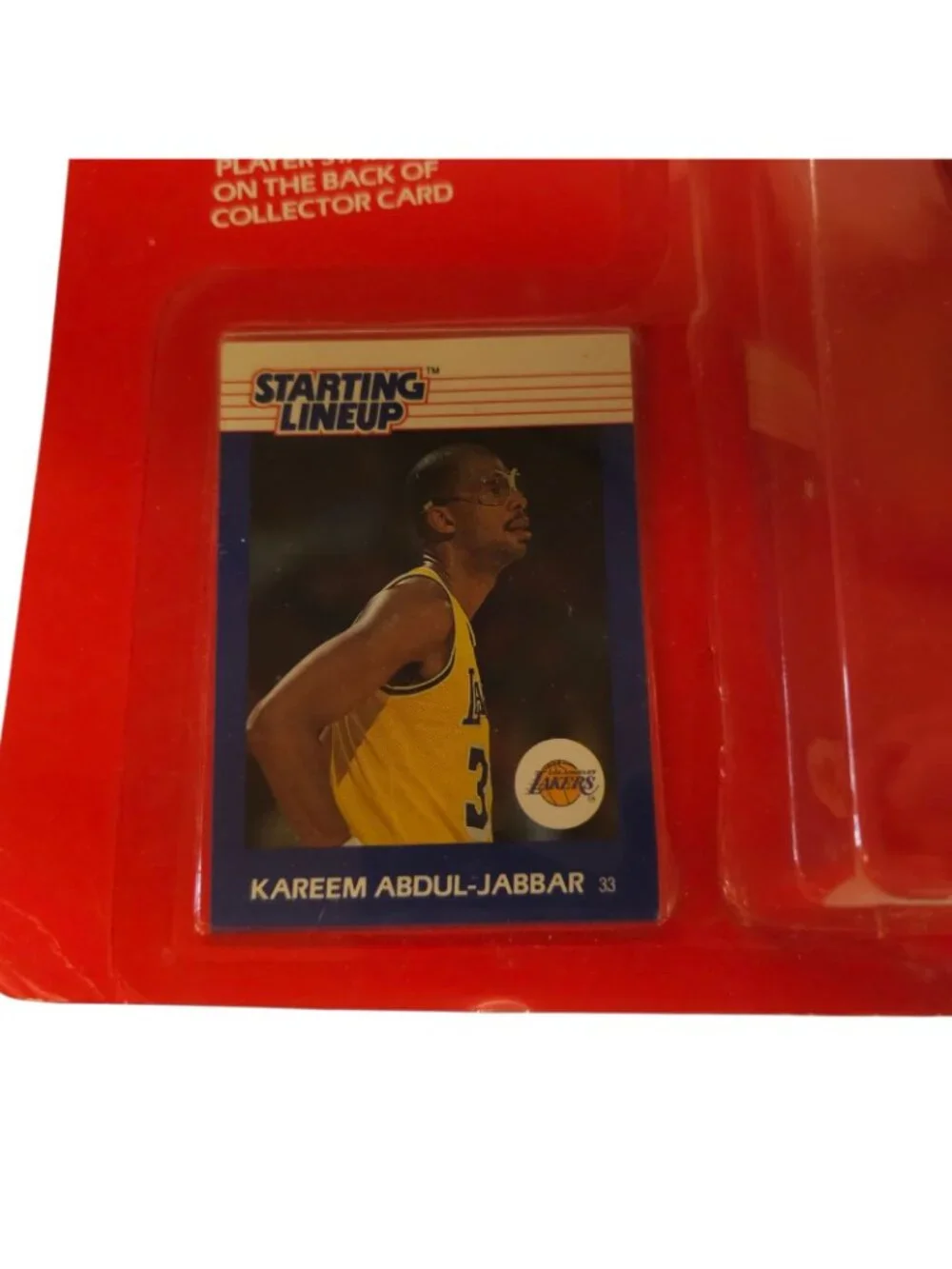 1988 Kenner Starting Lineup Kareem Abdul-Jabbar LA Lakers Figure Card NOC Sealed